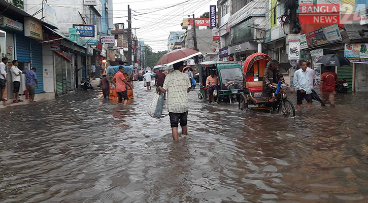 সারাদিনের বৃষ্টিপাতে নীলফামারীর নিম্নাঞ্চল প্লাবিত